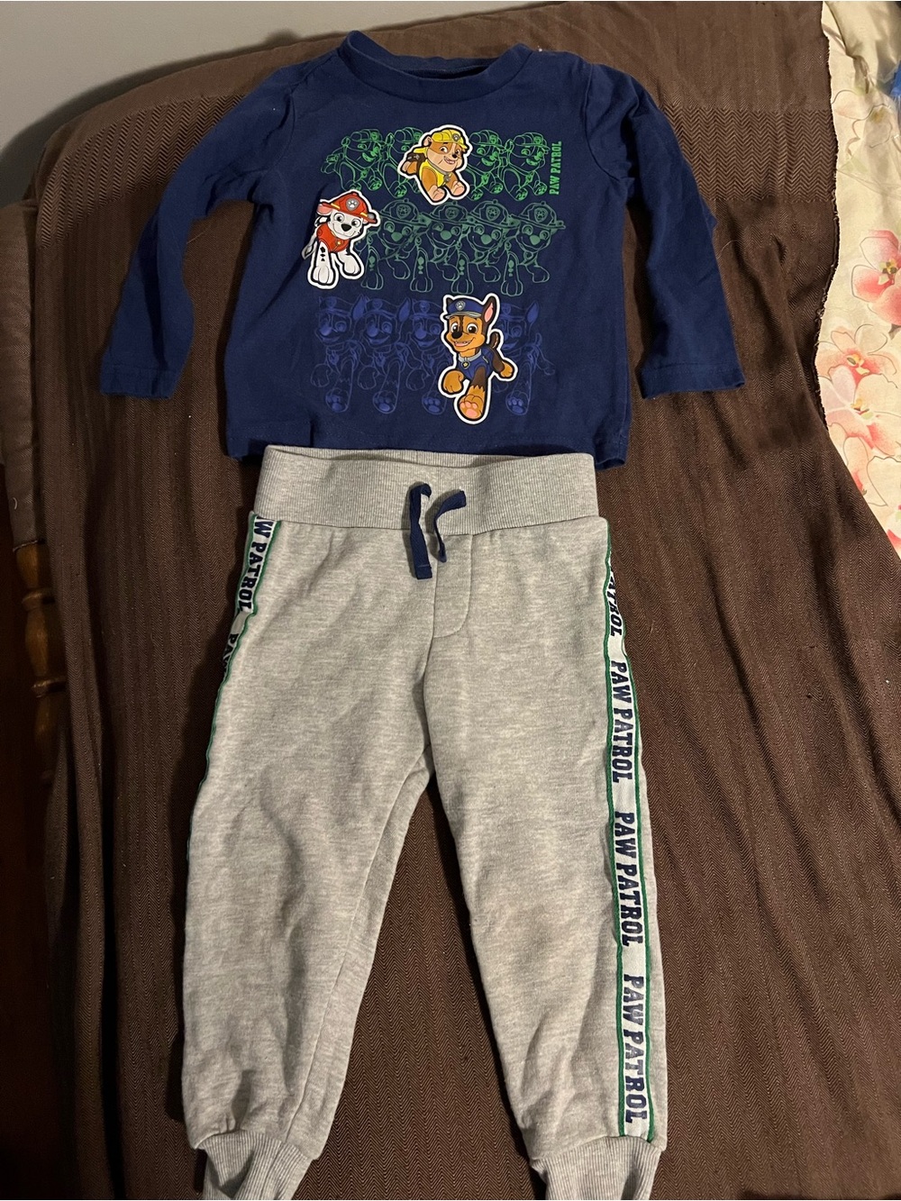 Paw Patrol  Boys Grey & Blue Two-Piece Jogger Pant Set Size 2T